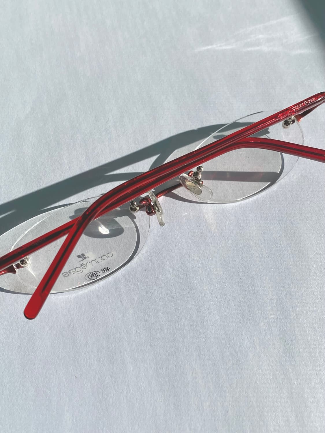 꾸레쥬 무테 레드 긱시크 안경 #디올 #미우미우 상품이미지3