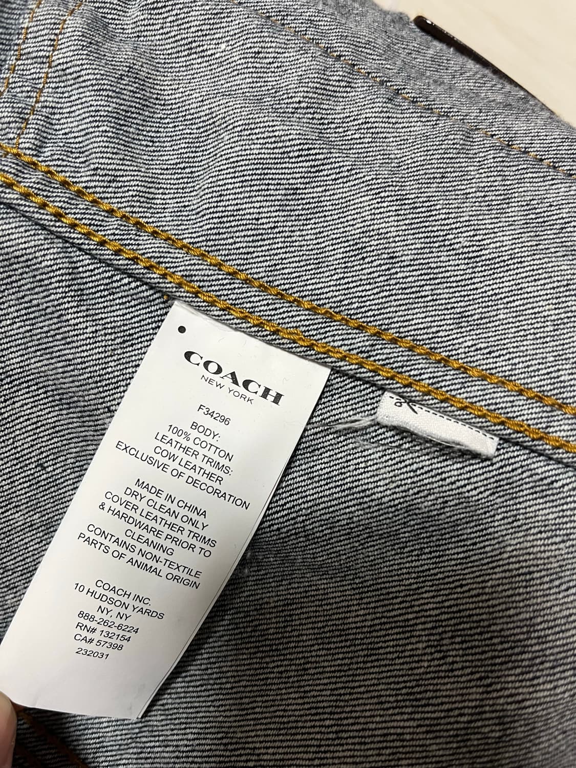 코치 데님 자켓 (정품 / 여성용) 상품이미지5