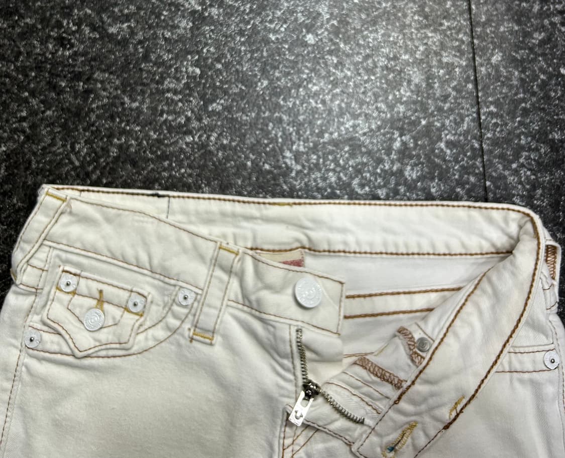 트루릴리젼 스티치 화이트 팬츠 스키니진 여성 25인치 상품이미지6