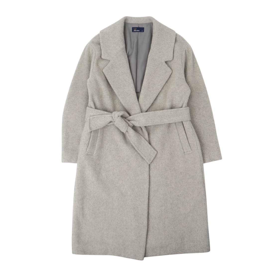 프레드페리 그레이 울 로브 코트 상품이미지1