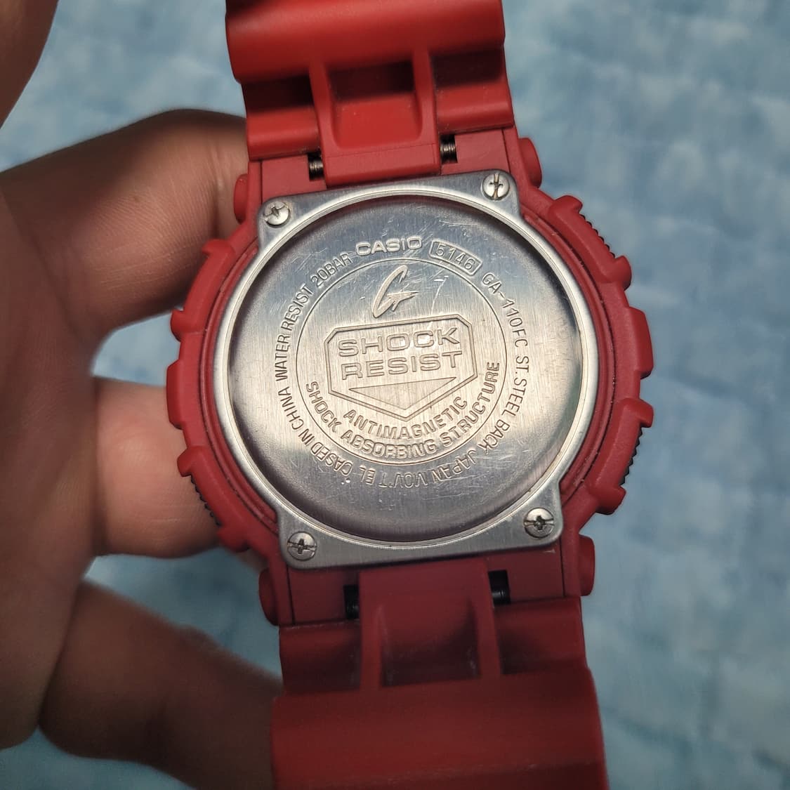 정품 지샥 GA-110FC 레고 크레이지 레드 시계  상품이미지2