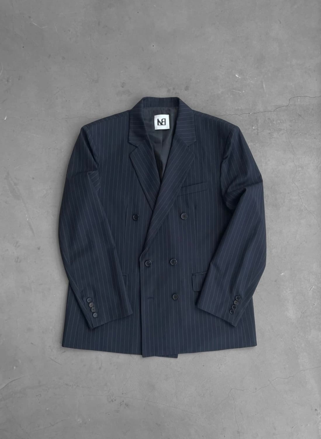 라벨아카이브  더블 브래스티드 자켓 스트라이프 1사이즈 상품이미지1