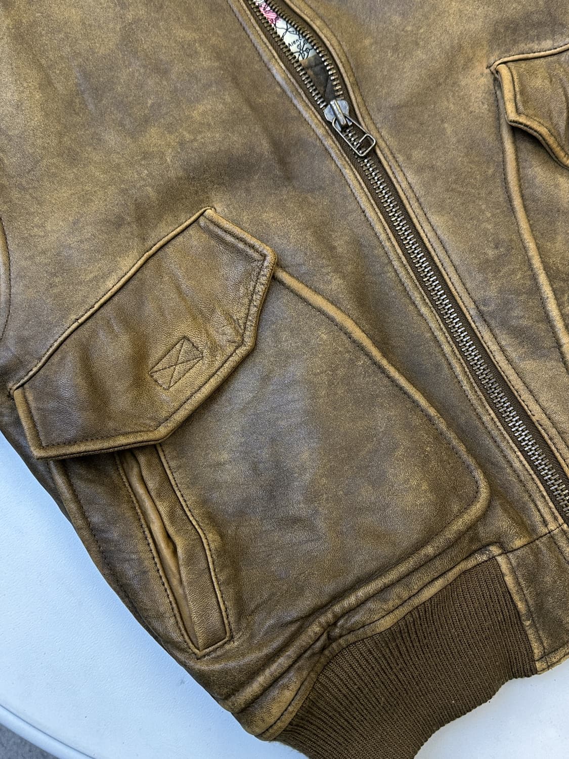 빈티지 U.S.A.F 타입 A-2 레더 자켓 상품이미지4