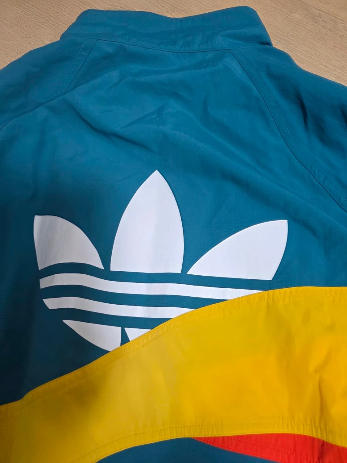 아디다스 컬러블록 오버핏 바람막이 자켓 M 상품이미지4