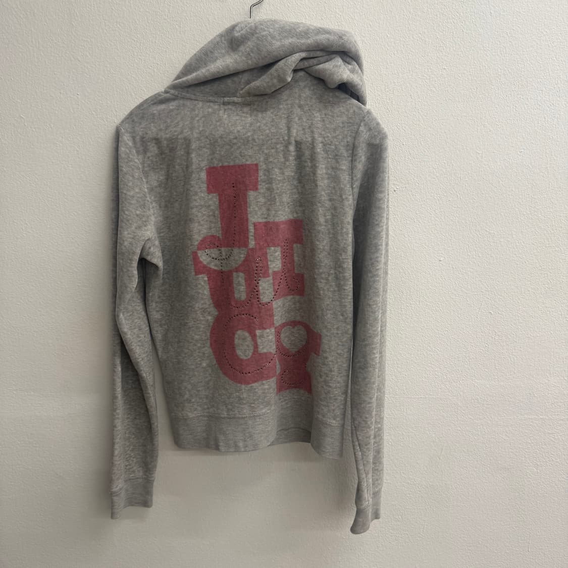 Juicy Coutre 쥬시꾸뛰르 y2k 레터링 후드집업 L 상품이미지3
