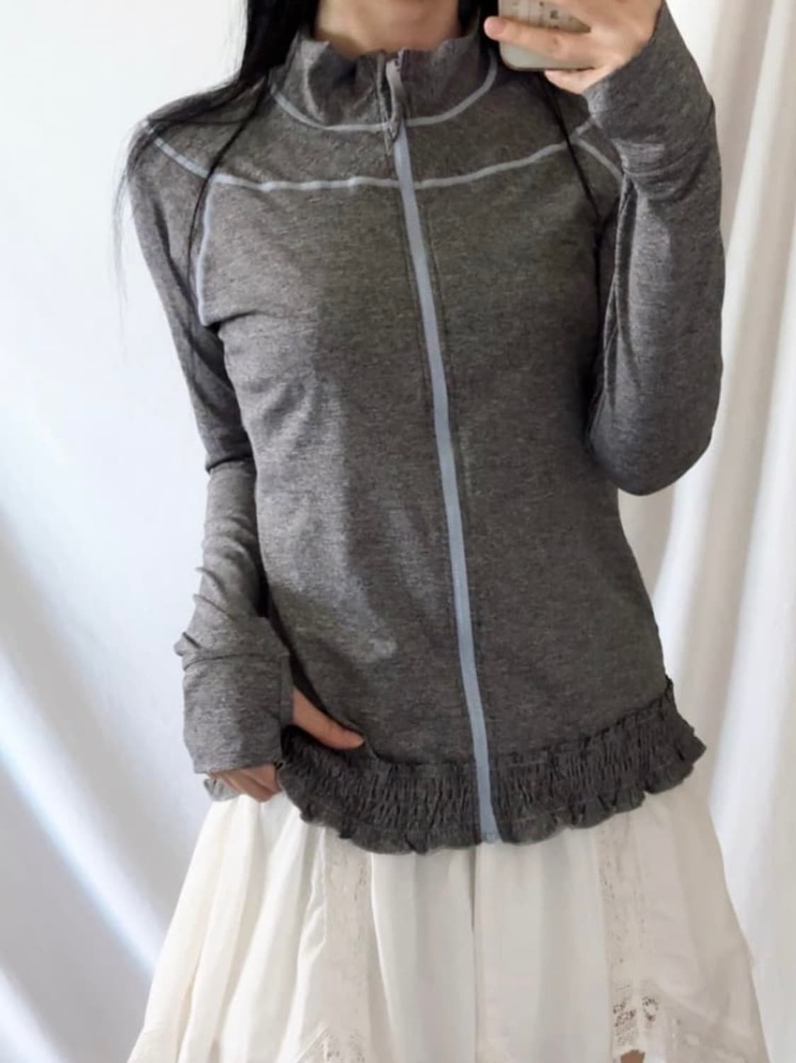 빈티지 페미닌 핸드워머 집업 상품이미지2