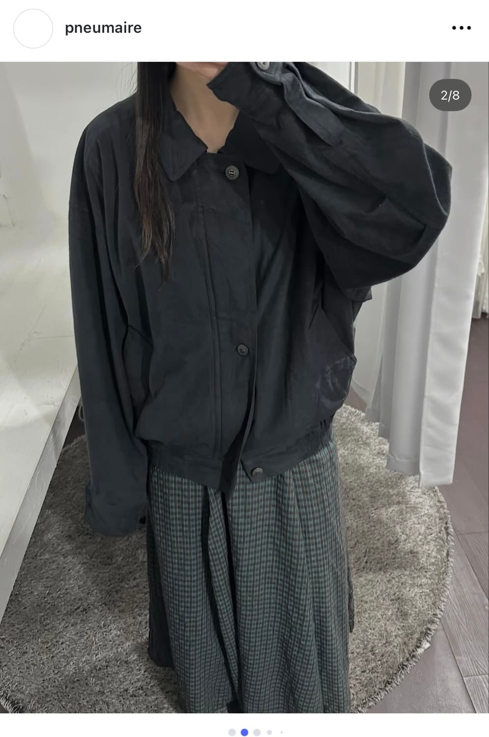 프네우마르 빈티지 스웨이드 봄버자켓 상품이미지1