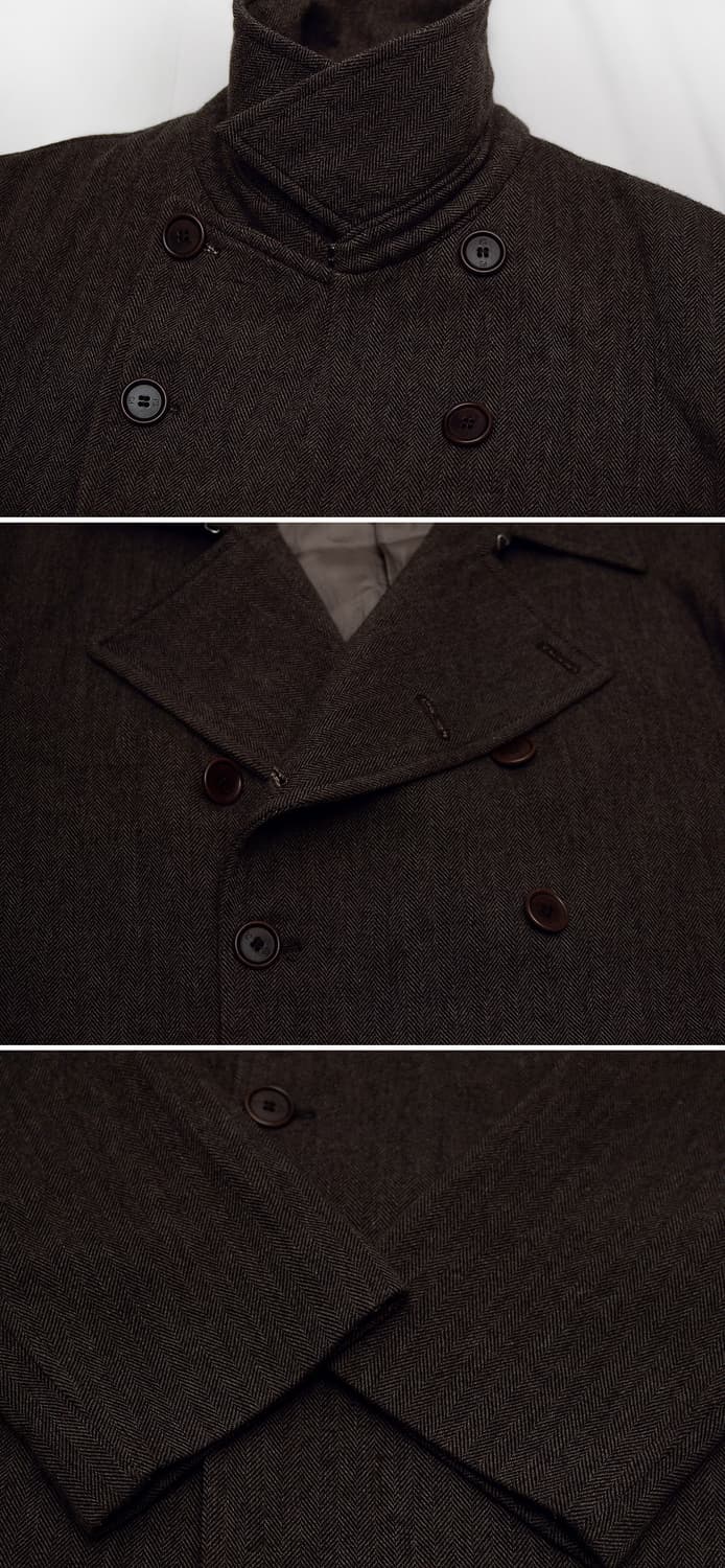 폴스미스 클래식 울헤링본 더블 피코트 자켓 (L / 100+) 상품이미지9