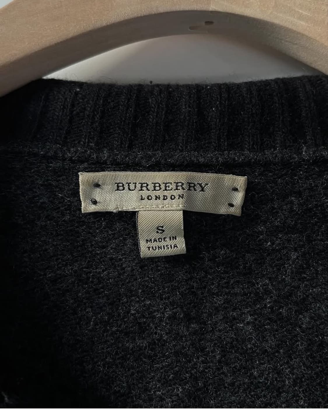Burberry 버버리 램스울 차콜 하프집업 니트 상품이미지7