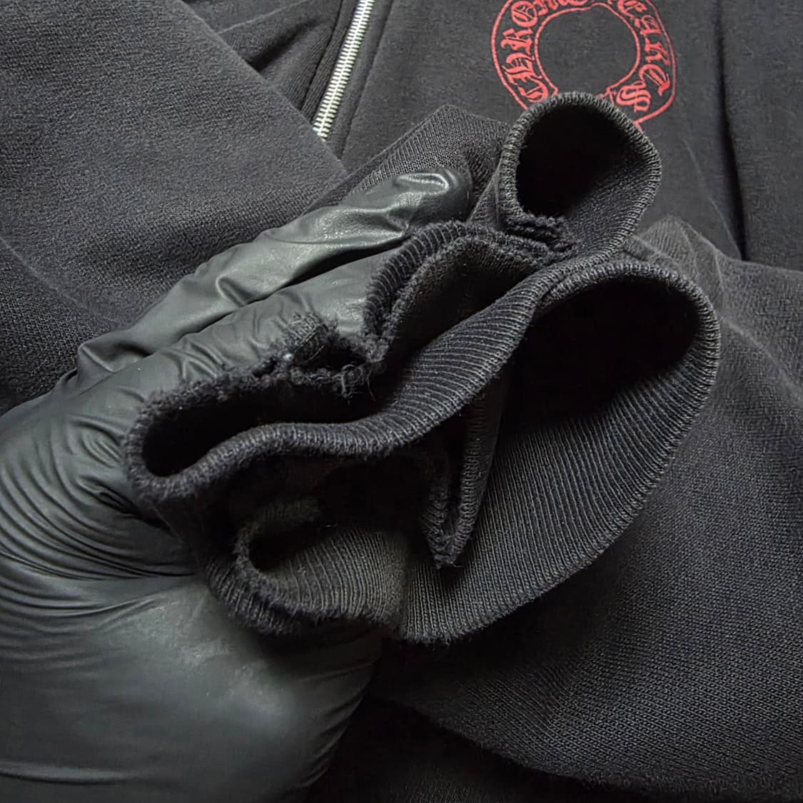 크롬하츠 레드 홀스슈 세메터리 헤비웨이트 후드집업 L  상품이미지8