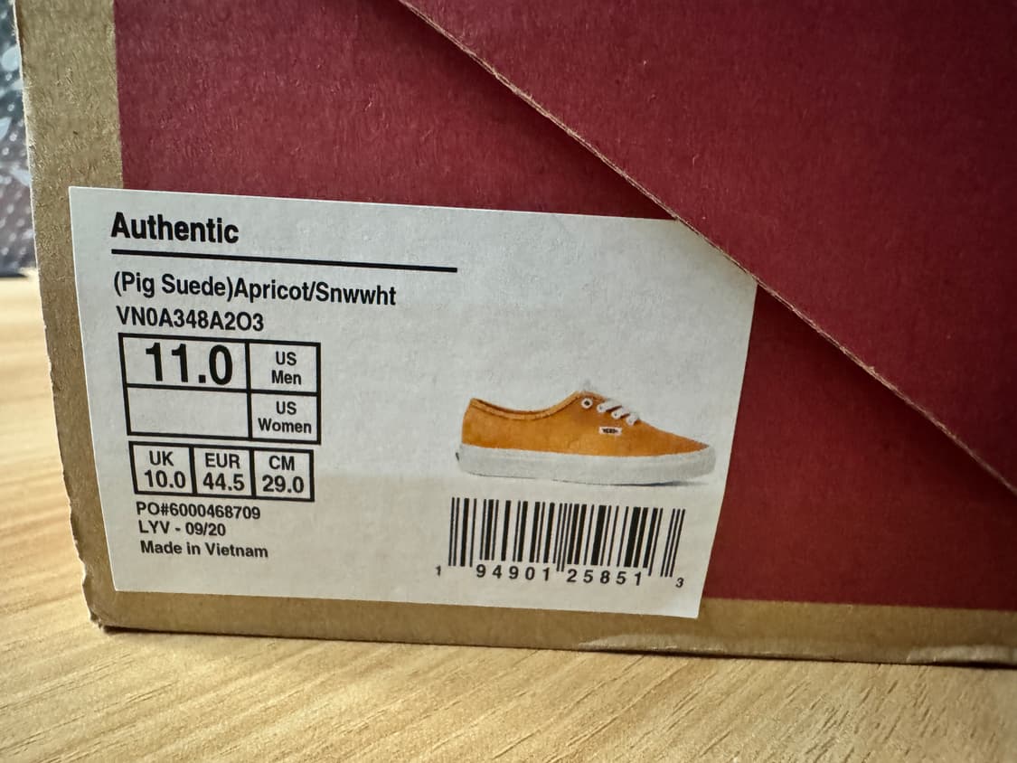 반스 어센틱 피그 스웨이드 데저트 썬 상품이미지3