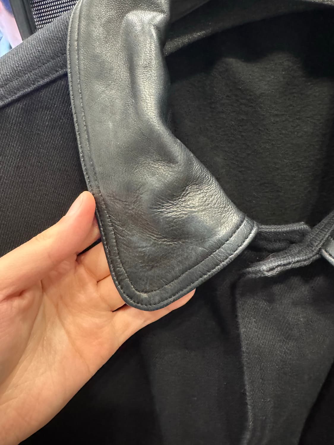 코모리 24FW 데님 레더 워크 자켓 상품이미지4