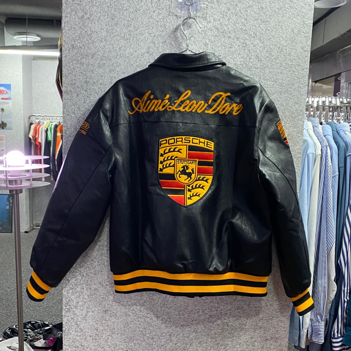 포르쉐 빅패치로고 레더자켓 B3263 상품이미지4