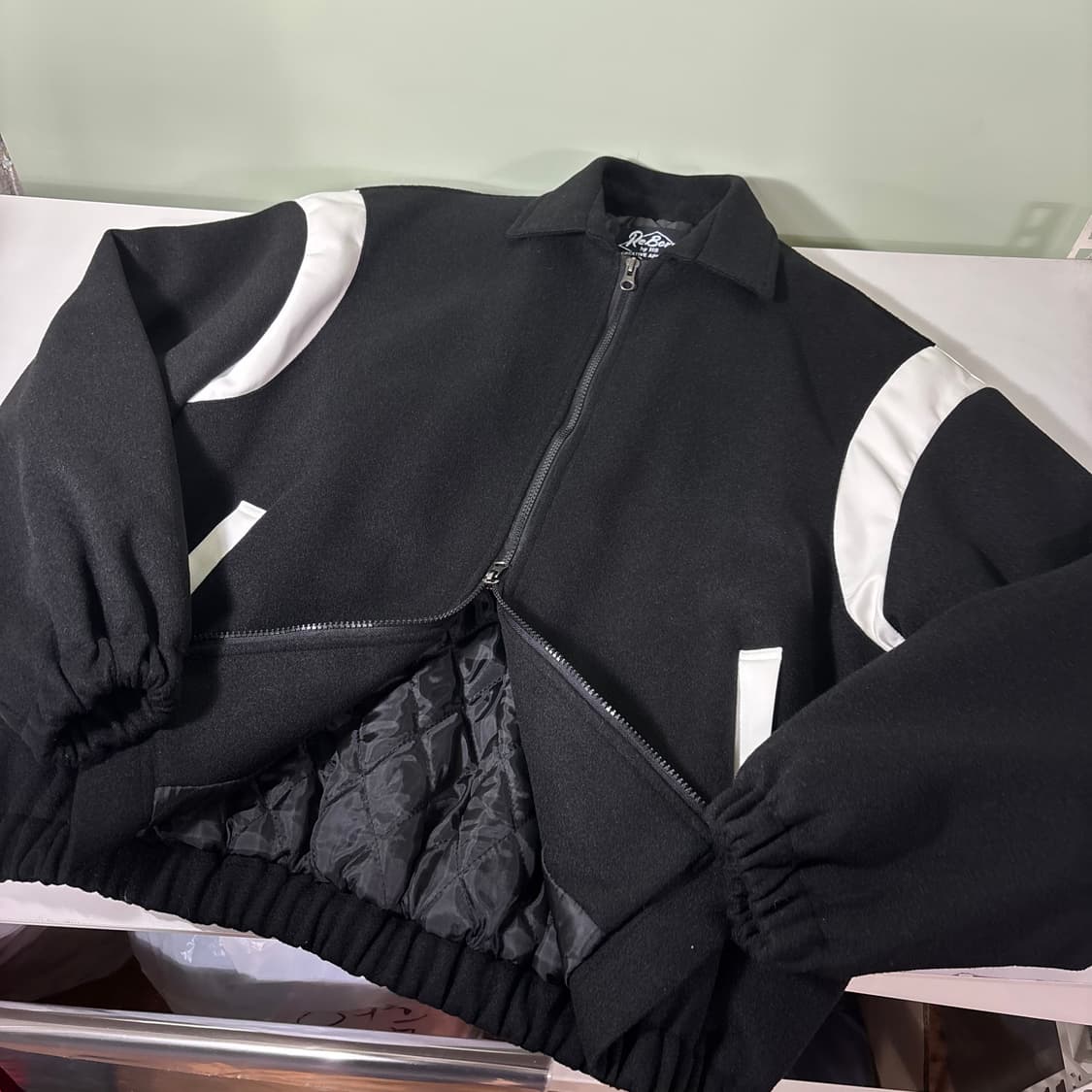 100 VTG 블랙 투웨이 바시티자켓 상품이미지1