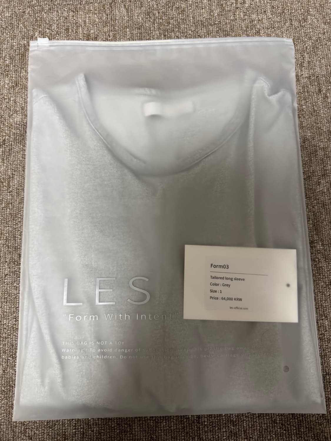 레스 Les 테일러드 롱 슬리브 그레이 1사이즈 상품이미지2