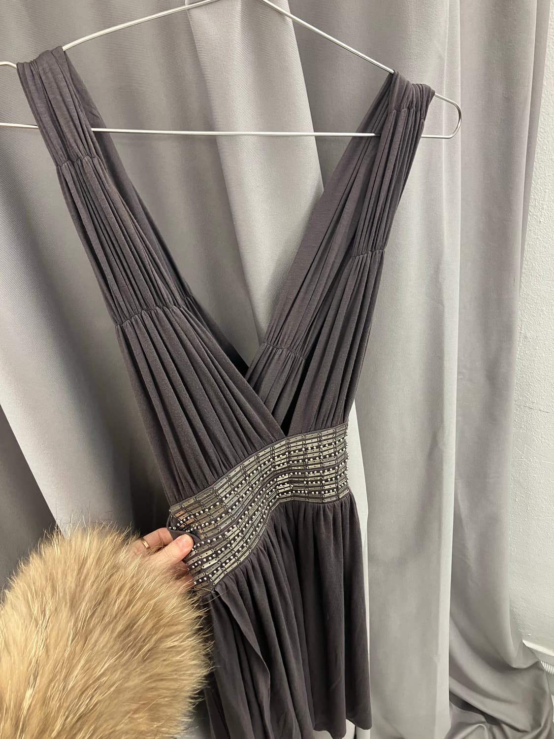 소프트 플리츠 비즈 드레스 상품이미지3