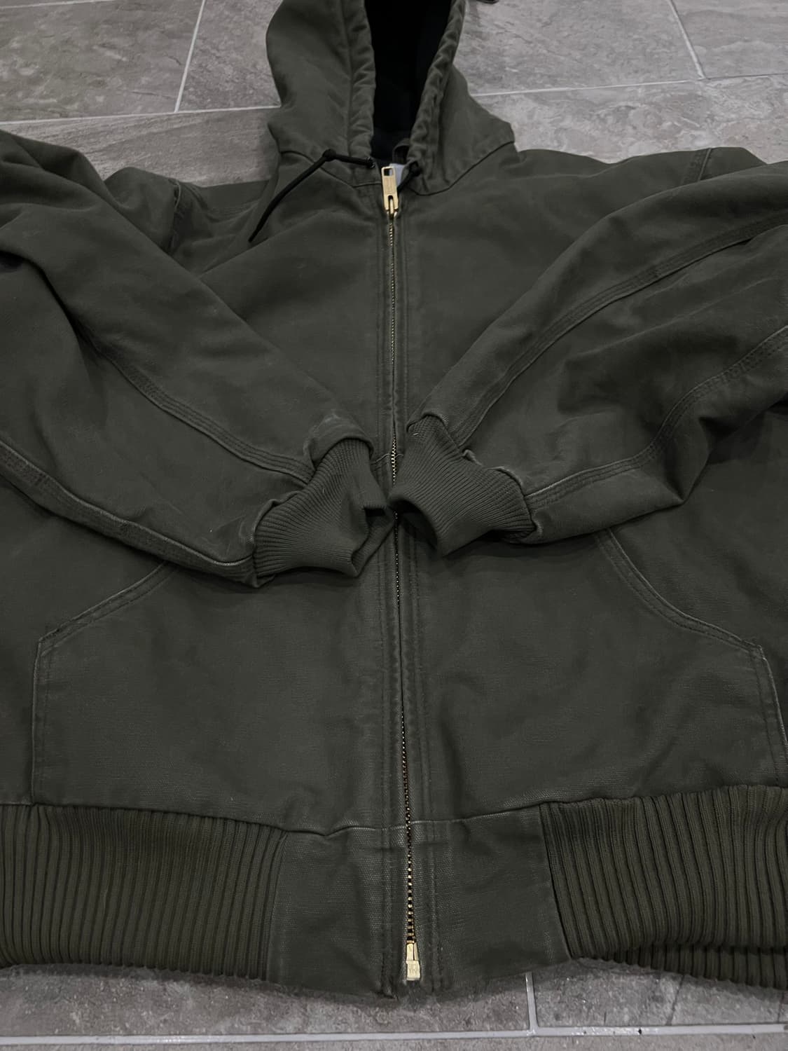 (XL) 칼하트 덕 액티브 후드자켓 J130 ARG 아미그린 상품이미지7