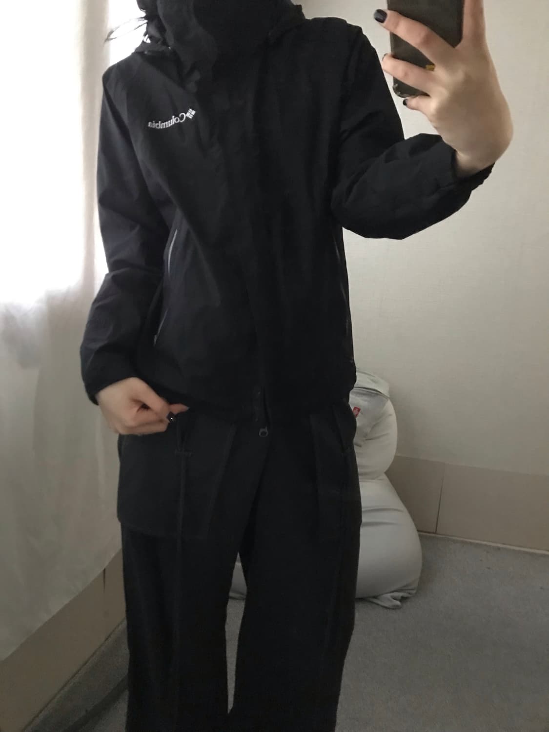 콜롬비아 블랙 윈드브레이커 상품이미지8