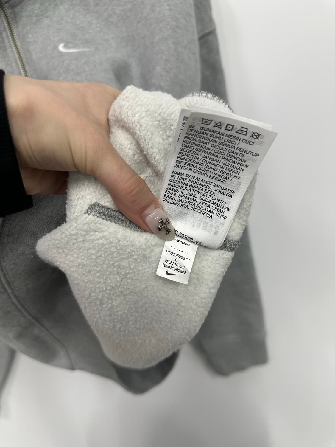 나이키 그레이 코튼 반집업 상품이미지4