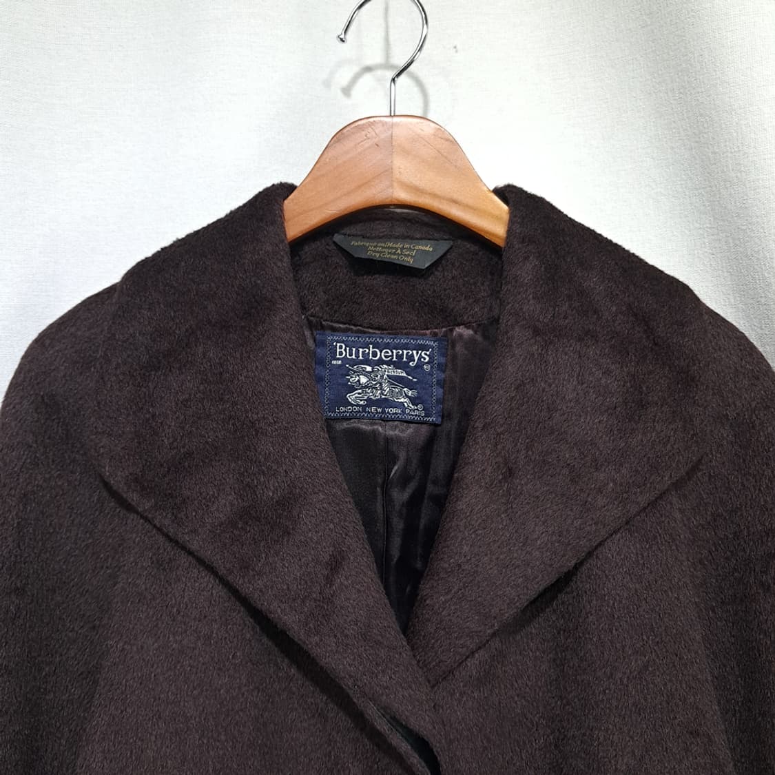 CN983W L 버버리 빈티지 다크브라운 모헤어 울 롱코트 상품이미지2