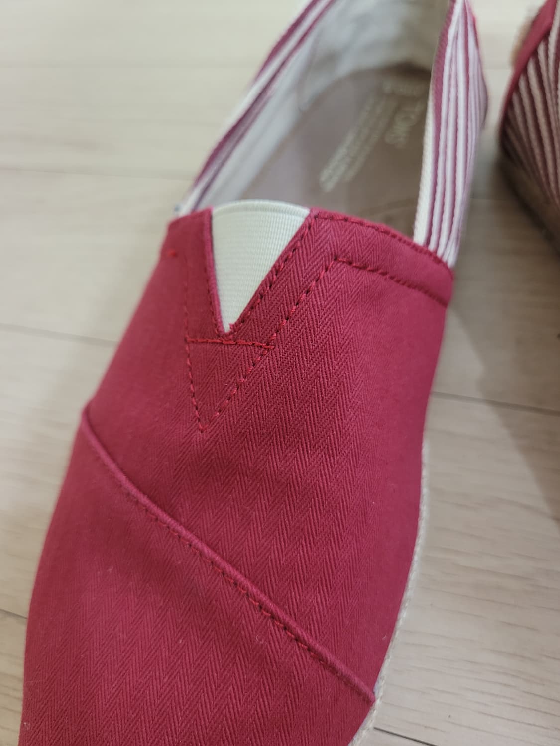 탐스 TOMS 스트라이프 캔버스 슬립온 280 레드 상품이미지7