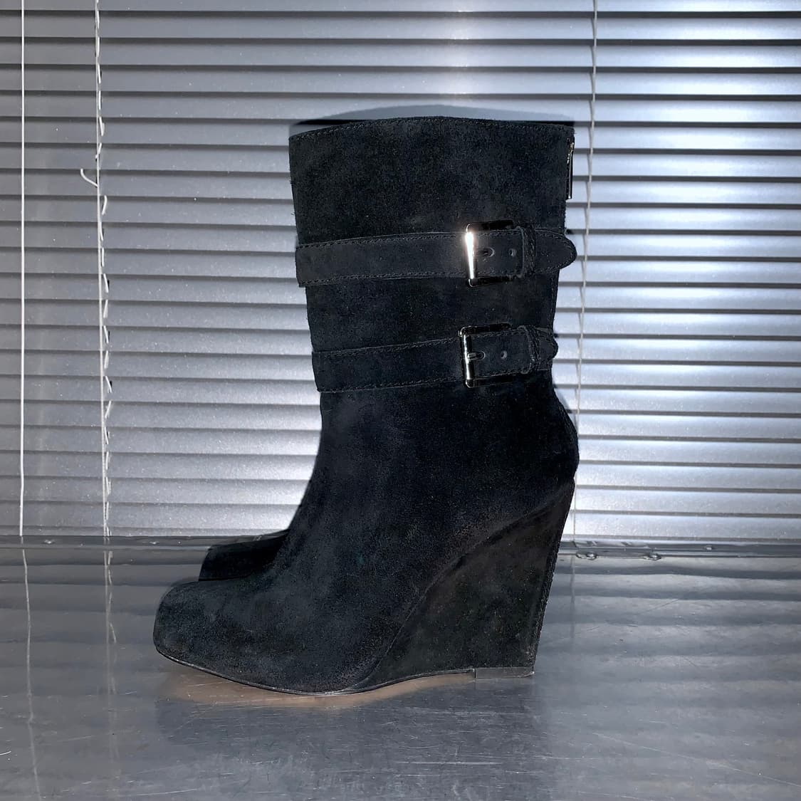 00s 빈티지 마이클 코어스 스웨이드 지퍼 웨지 부츠 상품이미지2