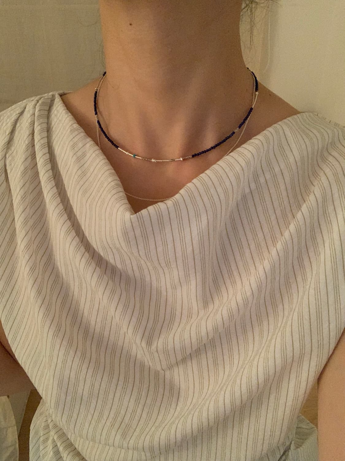 [GOH] Lapis Lazuli silver line necklace 상품이미지1