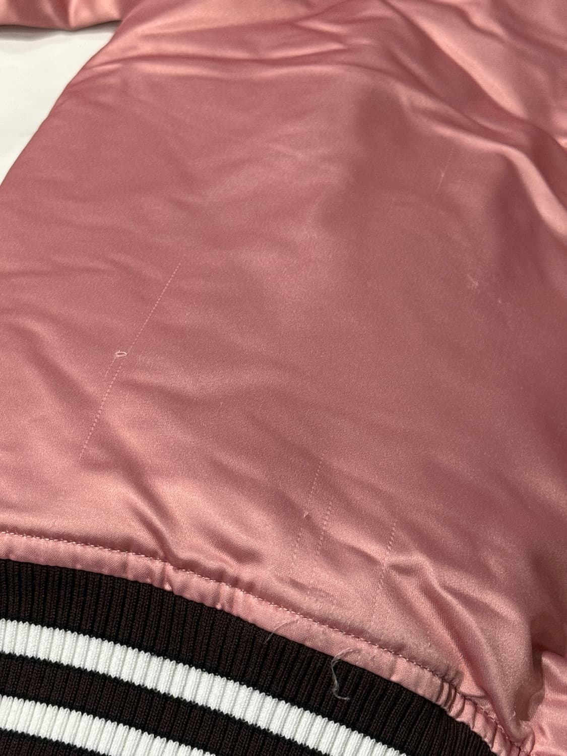 뉴에라 키즈 MLB 샤인 새틴 LA 다저스 스타디움 자켓 핑크 상품이미지8