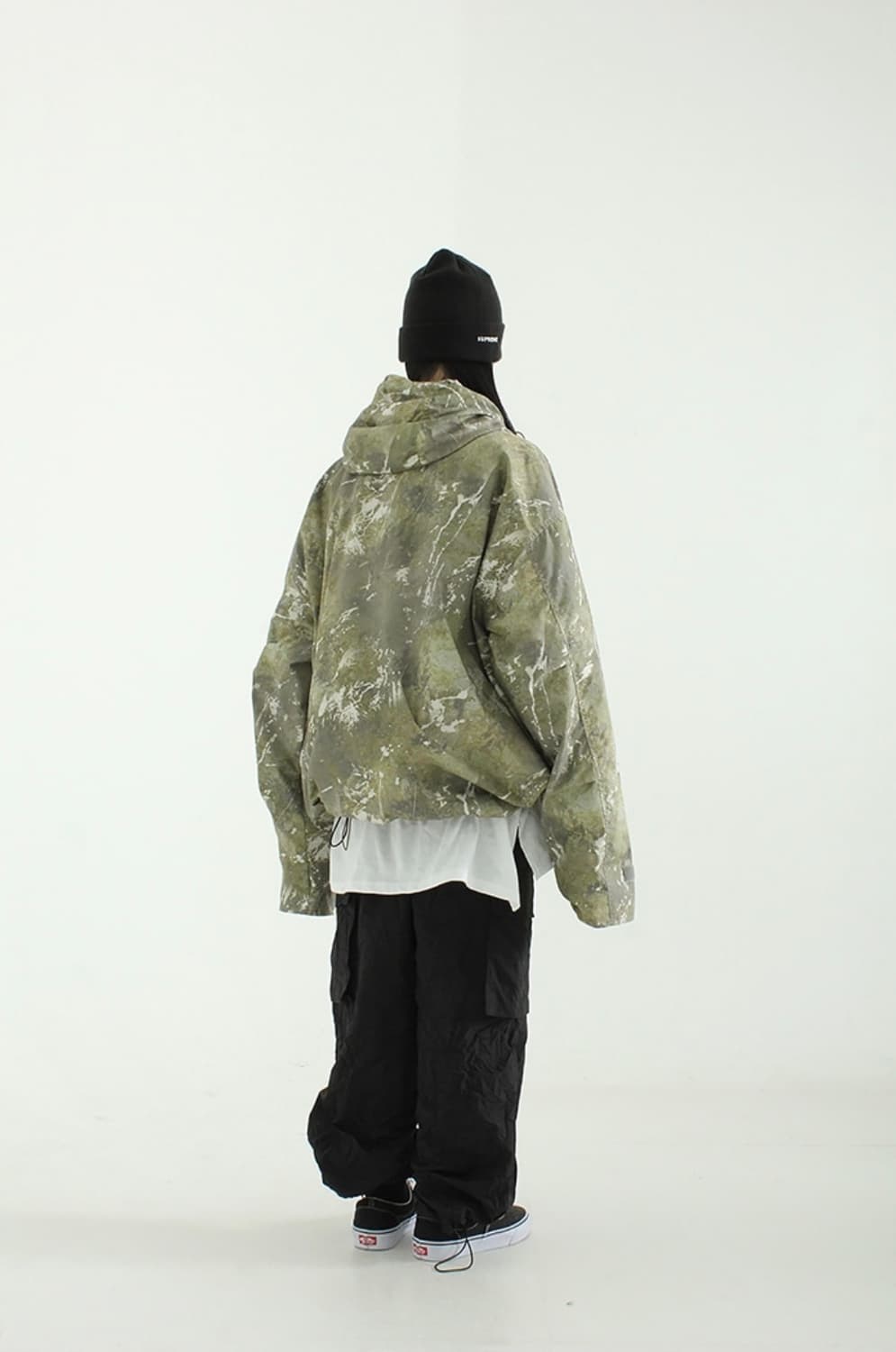 [FREE] 타이다이 패턴 프린팅 후드 아노락 상품이미지6