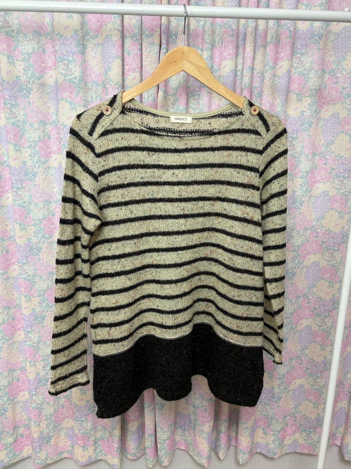 베이지 스트라이프 니트 상품이미지5