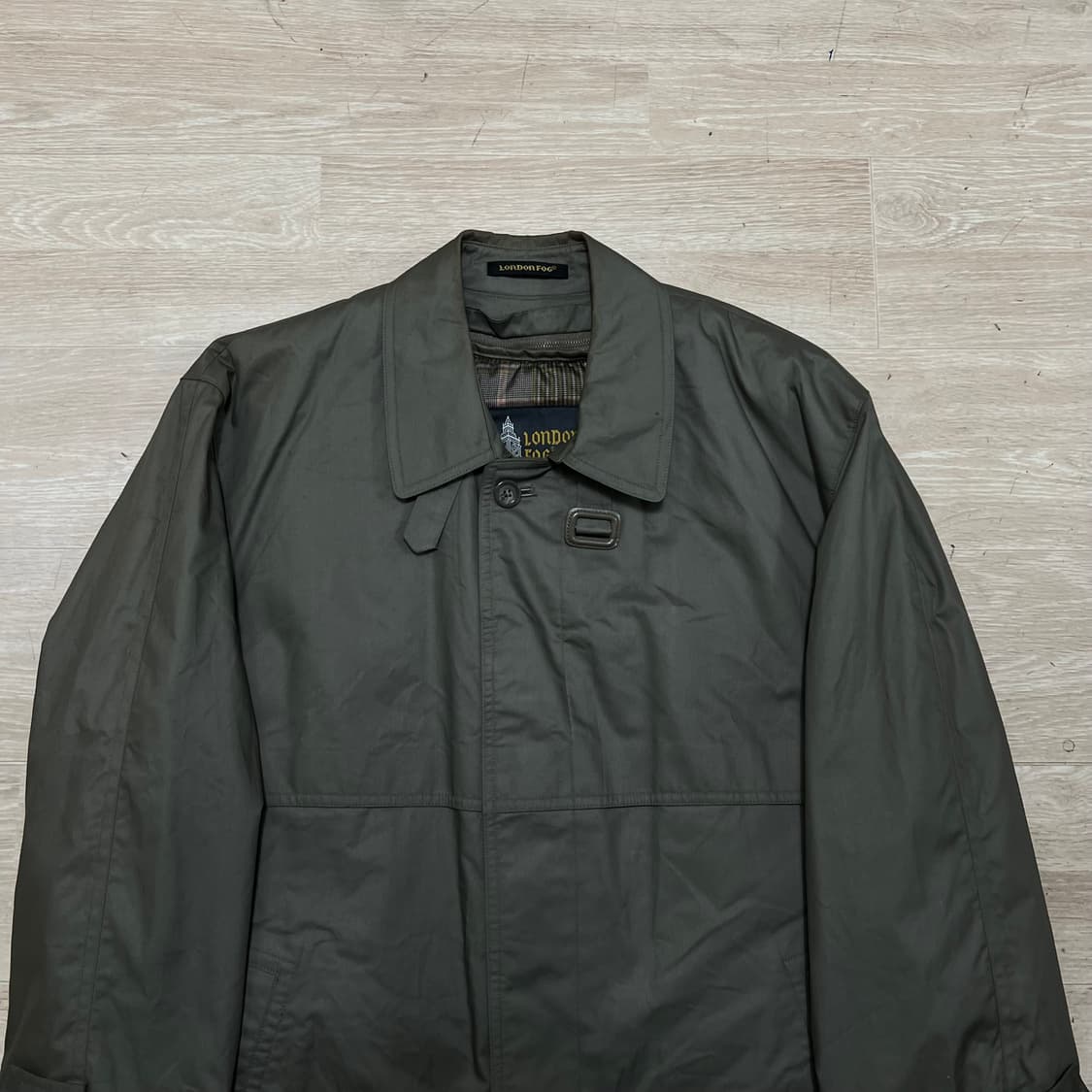 런던포그 체크안감 내피 싱글 트렌치 코트 [카키] L/100 상품이미지2