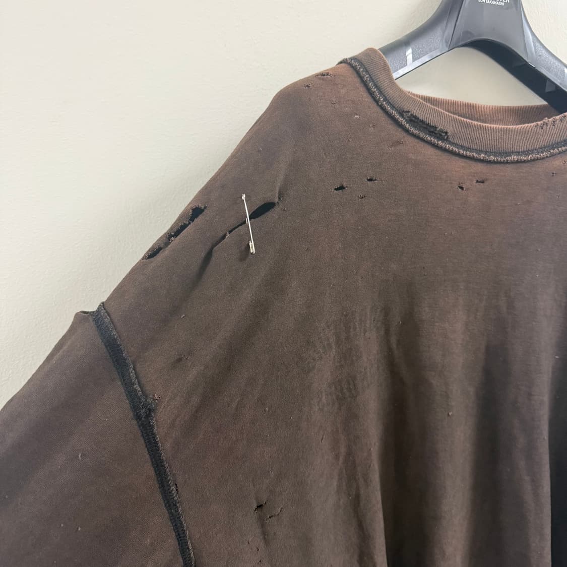 Vintage destroyed layered long t 상품이미지2
