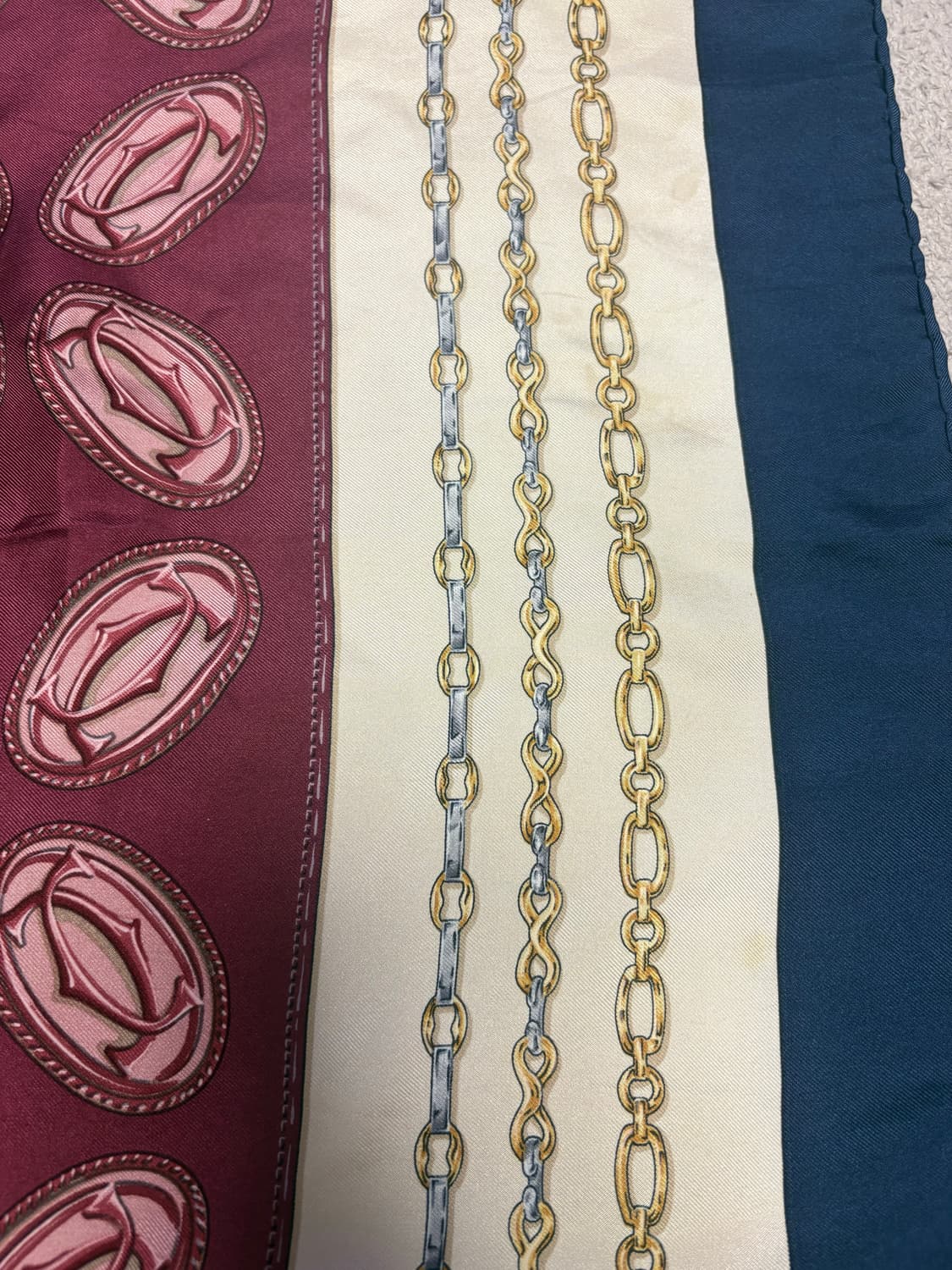 [정품] 빈티지 머스트 드 까르띠에 실크 스카프 상품이미지4