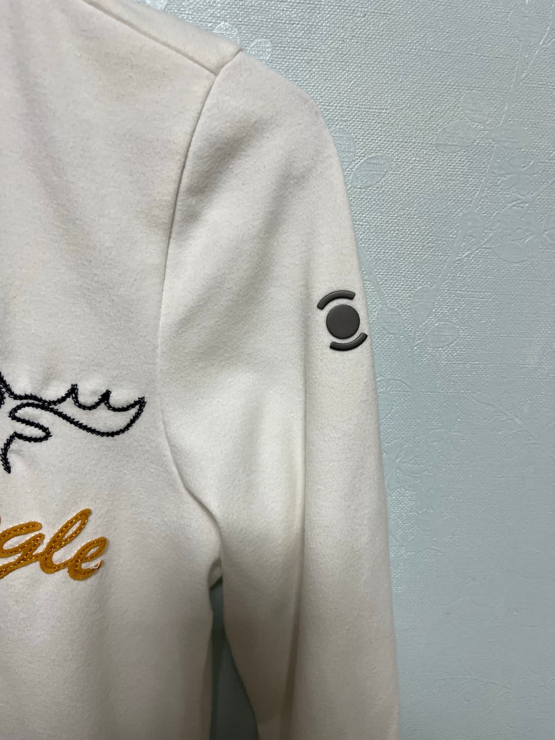 W.Angle 흰색 자수 여성 골프니트 상품이미지3