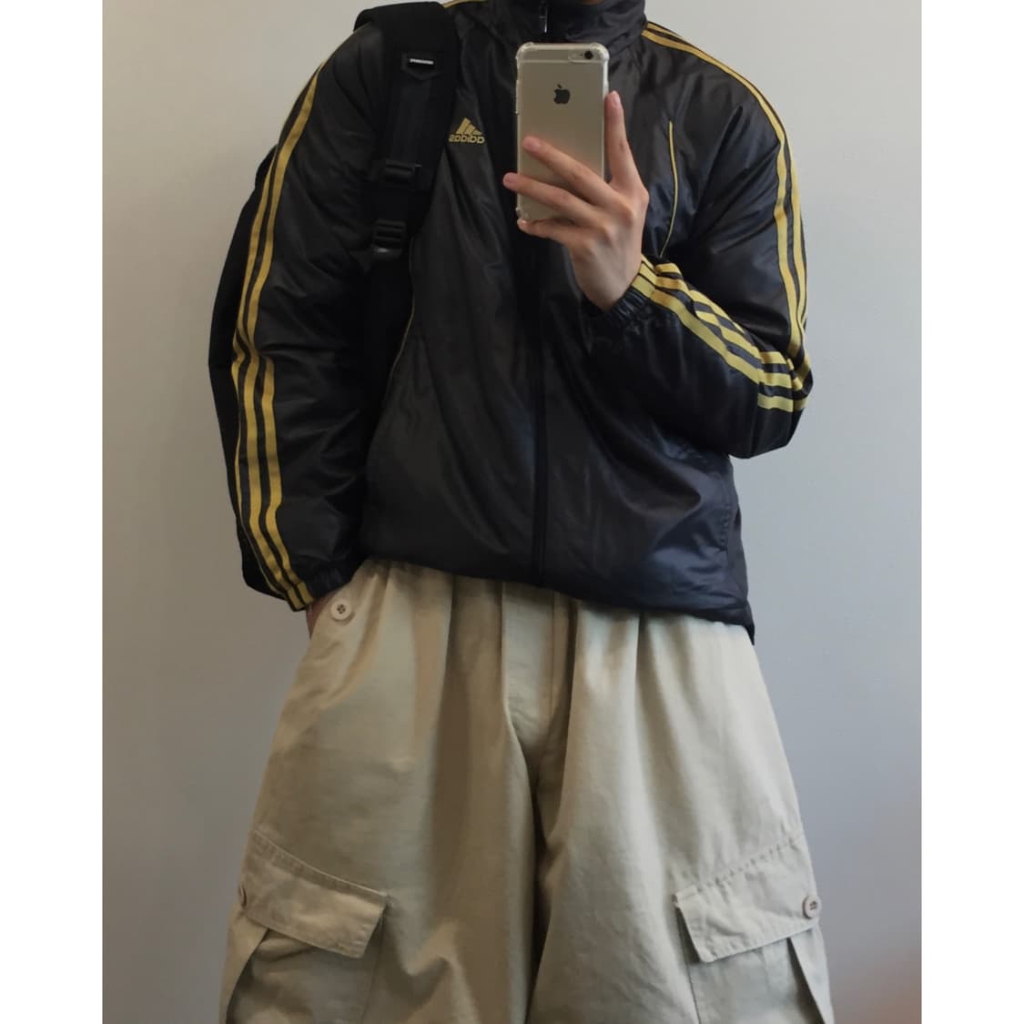 Adidas 아디다스 골드 삼선 사이드라인 바람막이 상품이미지2
