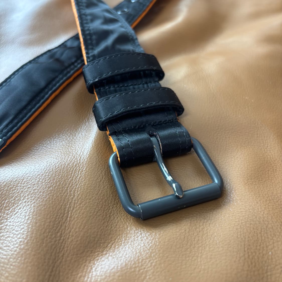 PORTER BEAMS 포터 빔즈 콜라보 탱커 벨트 블랙 오렌지 상품이미지7