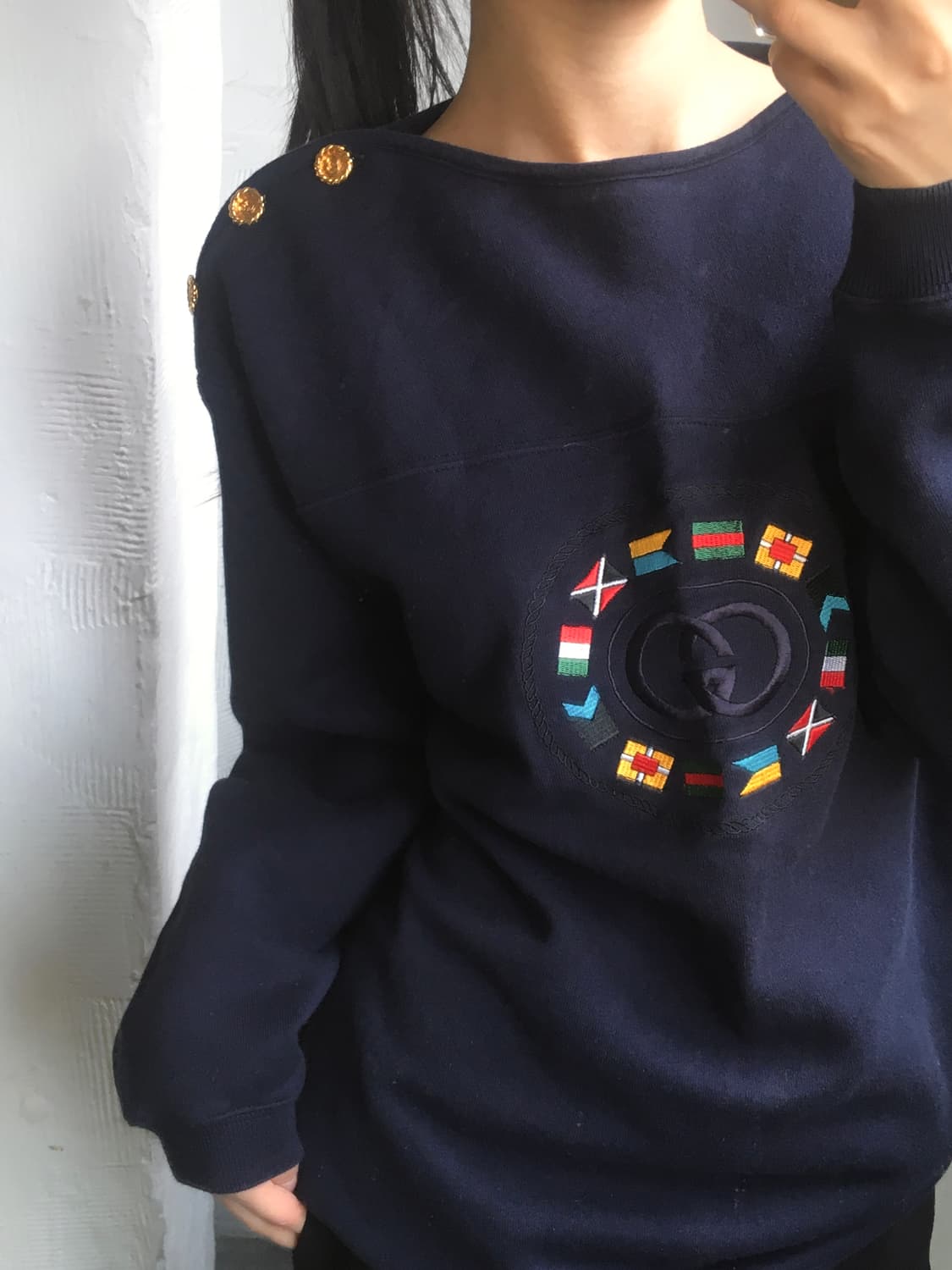 Gucci 구찌 네이비 로고 맨투맨 상품이미지1