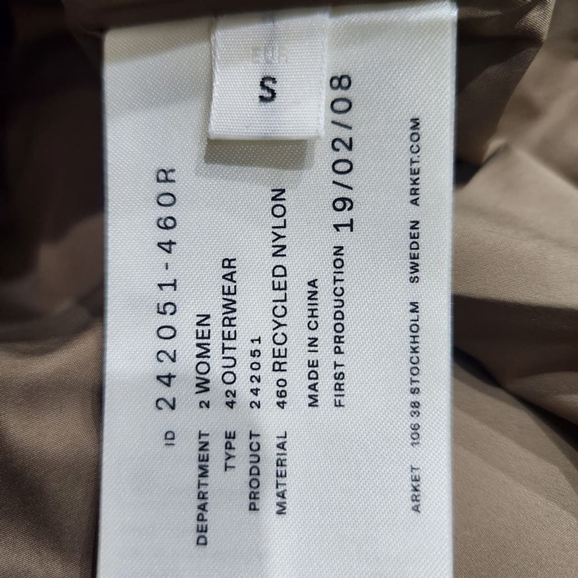 [여S]아르켓(ARKET) 다운 패딩 코트[Y61-101] 상품이미지9