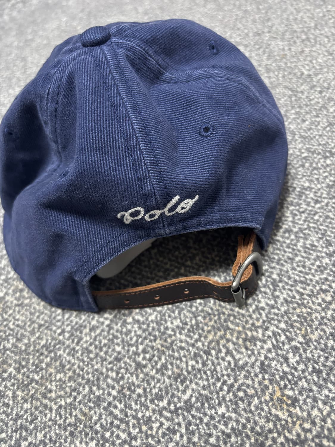 폴로 아플리케 트윌 볼캡 네이비 상품이미지3