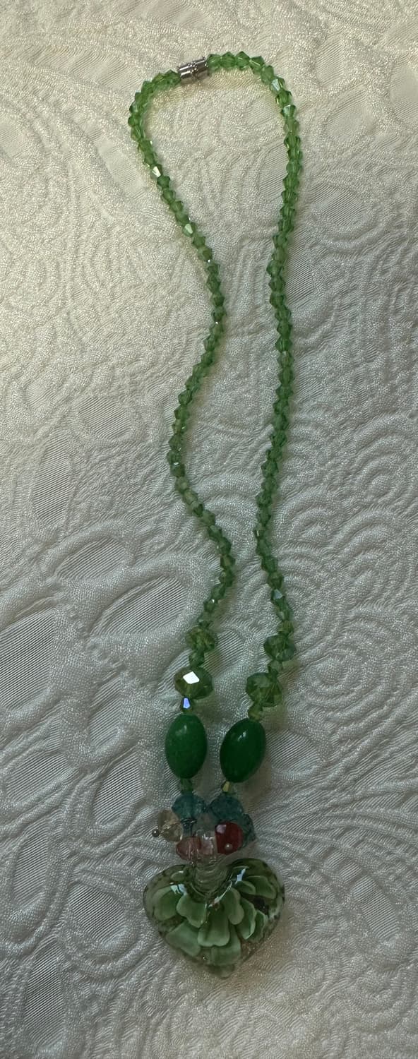 Art glass heart necklace 상품이미지3