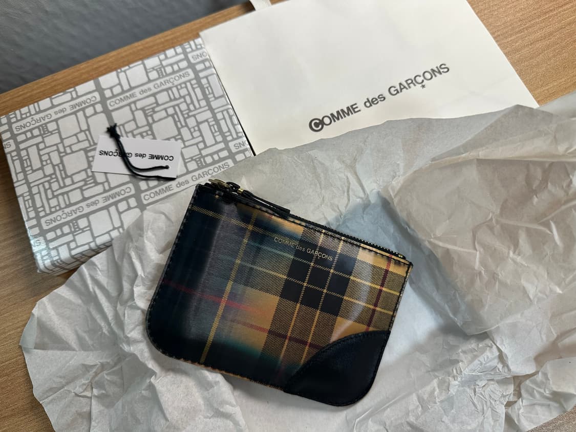 COMME des GARÇONS 25ss 렌티큘러 타탄 미니 파우치 상품이미지1