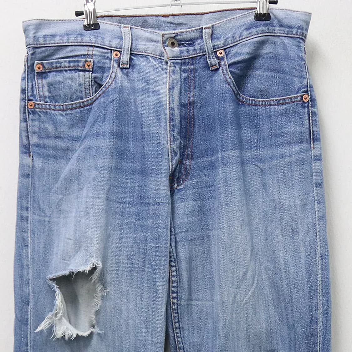 90'S 리바이스 502 Y2K 데미지 데님팬츠 61381 상품이미지3