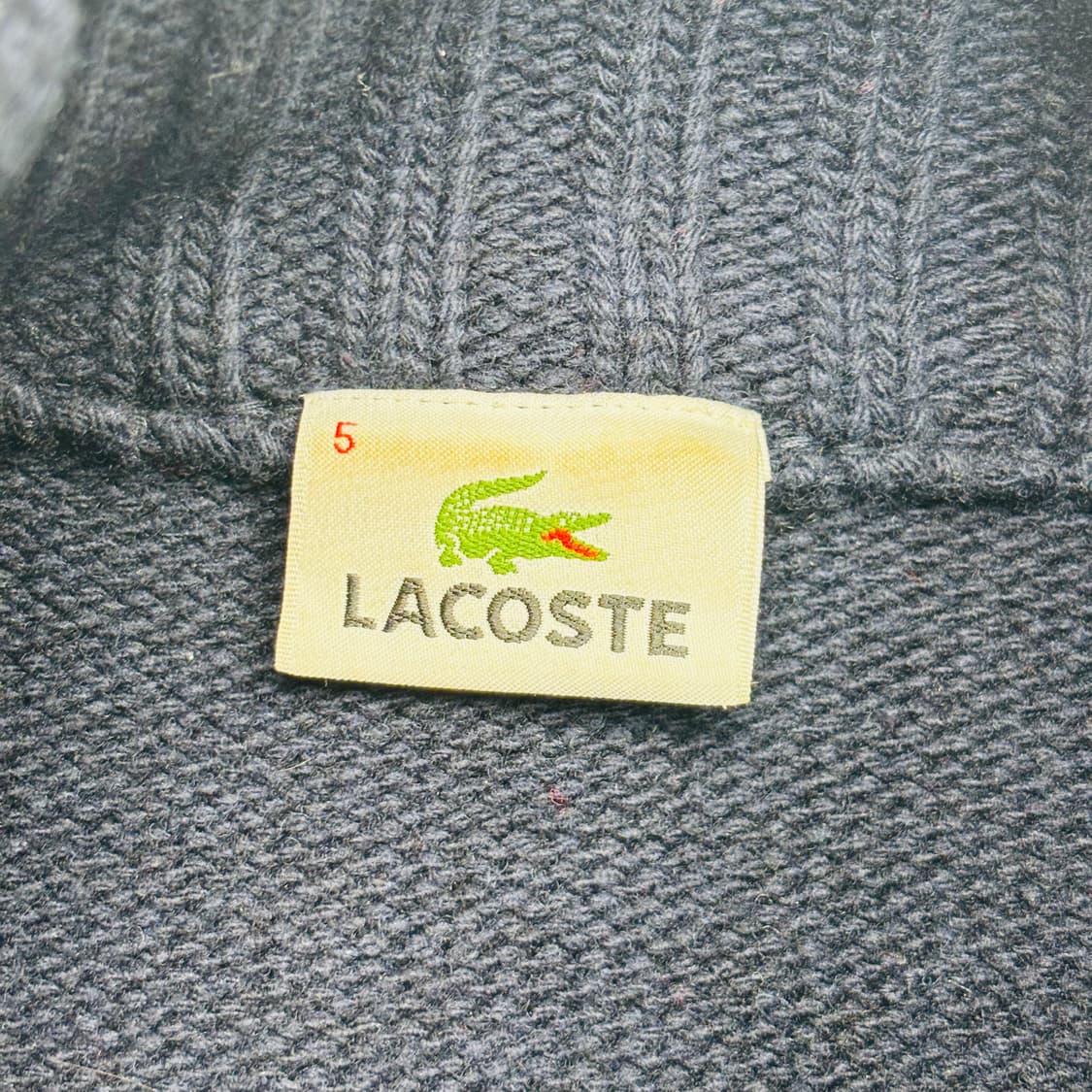 라코스테 페어아일 패턴 투웨이 니트 집업 XL 상품이미지7
