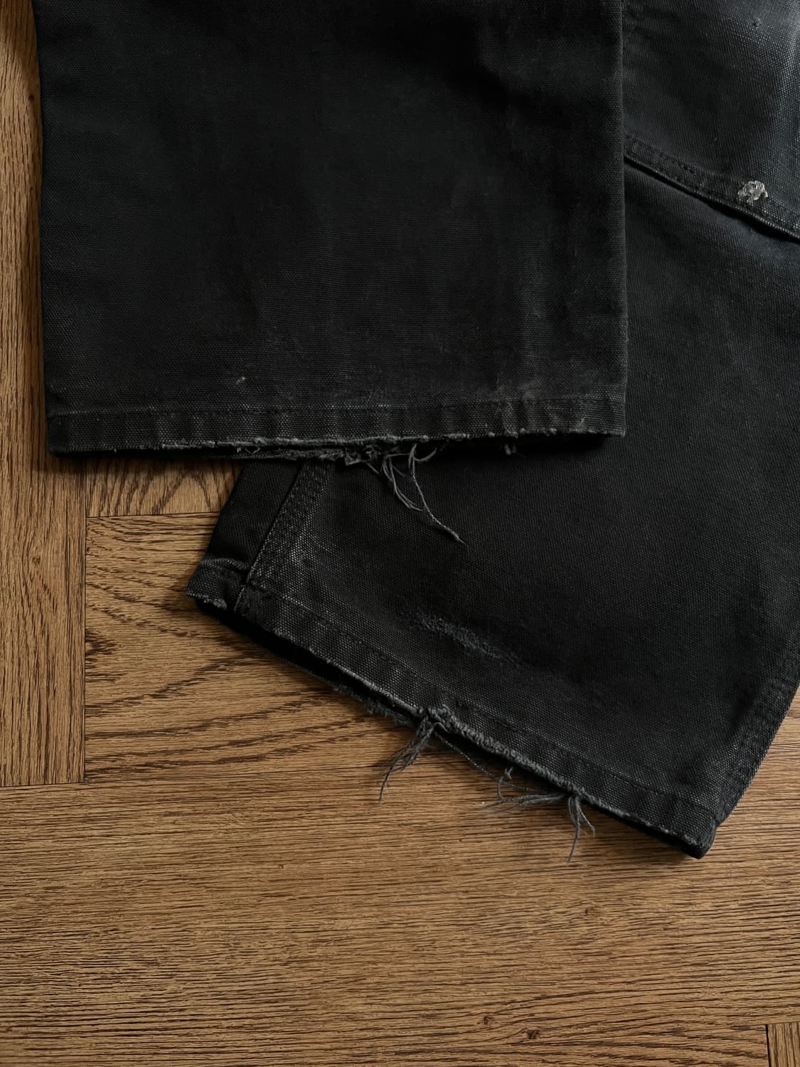 [32]칼하트 Made in USA 더티워싱 블랙 더블니 워크 팬츠 상품이미지6