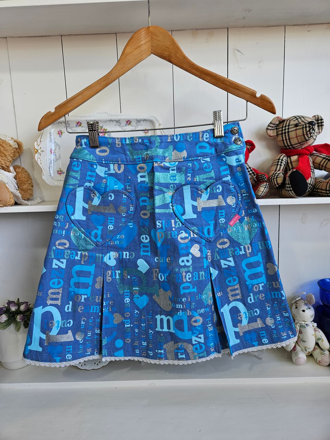 (mezzo piano) 레터링 하트 스커트 상품이미지2