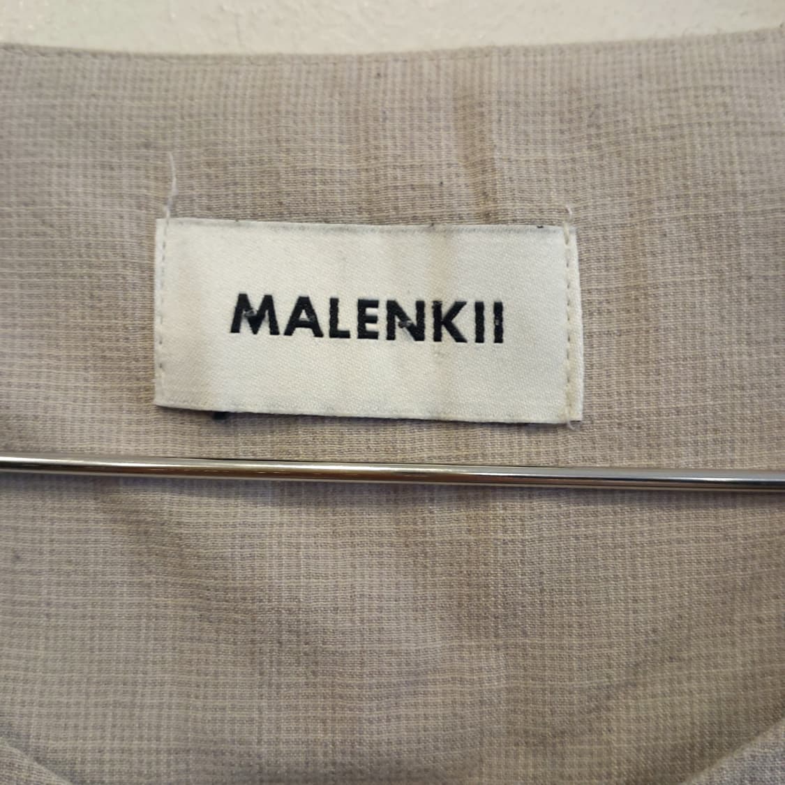 린넨 헨리넥 루즈핏 노카라 셔츠 상품이미지3