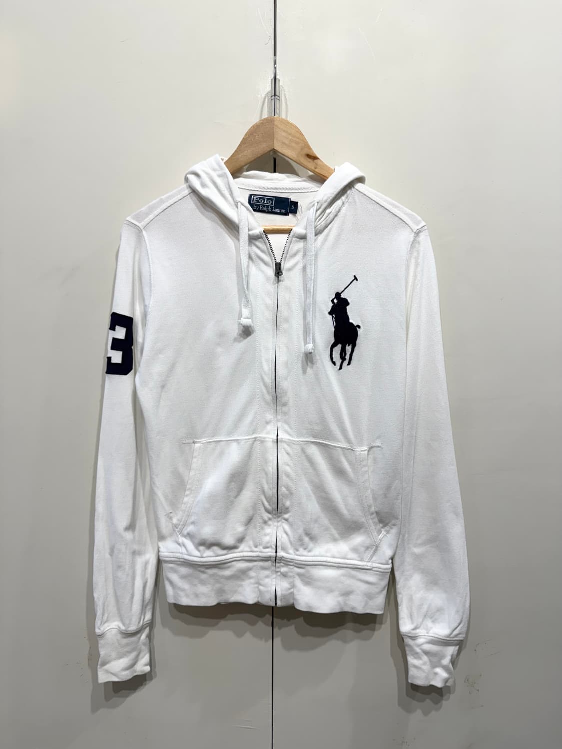 폴로 랄프로렌 빅포니 화이트 후드집업 상품이미지1