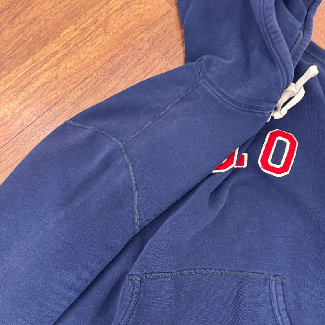 XL 폴로 랄프로렌 빅로고 네이비 후드 티셔츠(안감기모) 상품이미지6