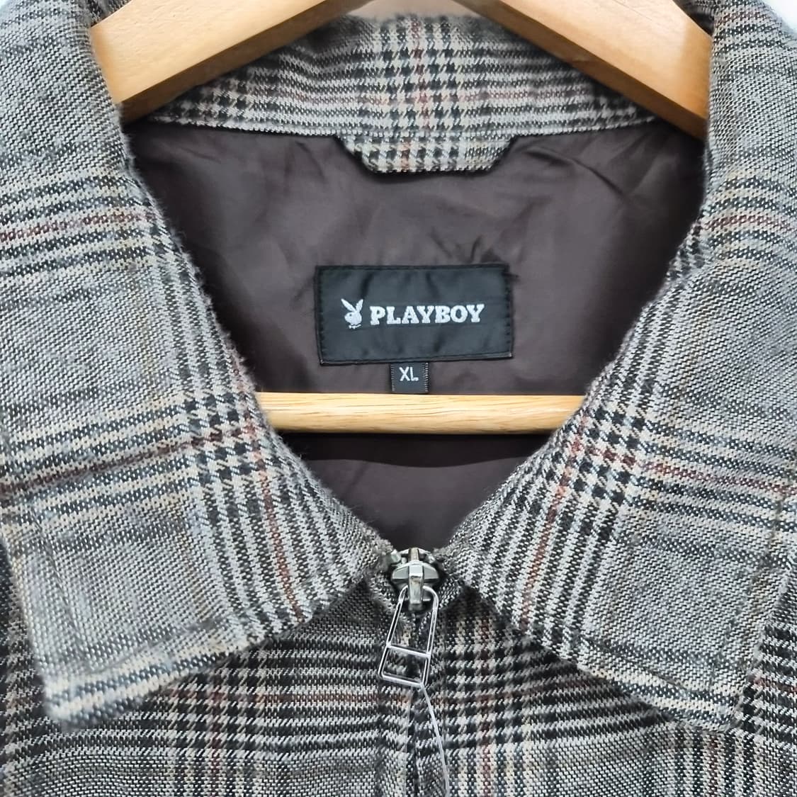 플레이보이 체크 패턴 자켓 점퍼 남성 XL 상품이미지3