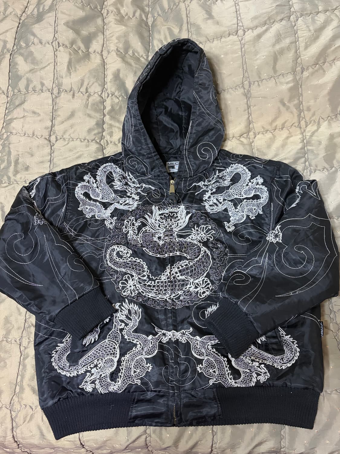 Meeca 오리엔탈 드래곤 자수 후드집업 상품이미지1